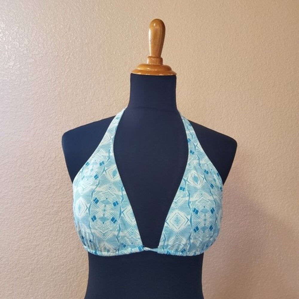 Volcom Bikini Swimsuit Triangle Top XL Blue New